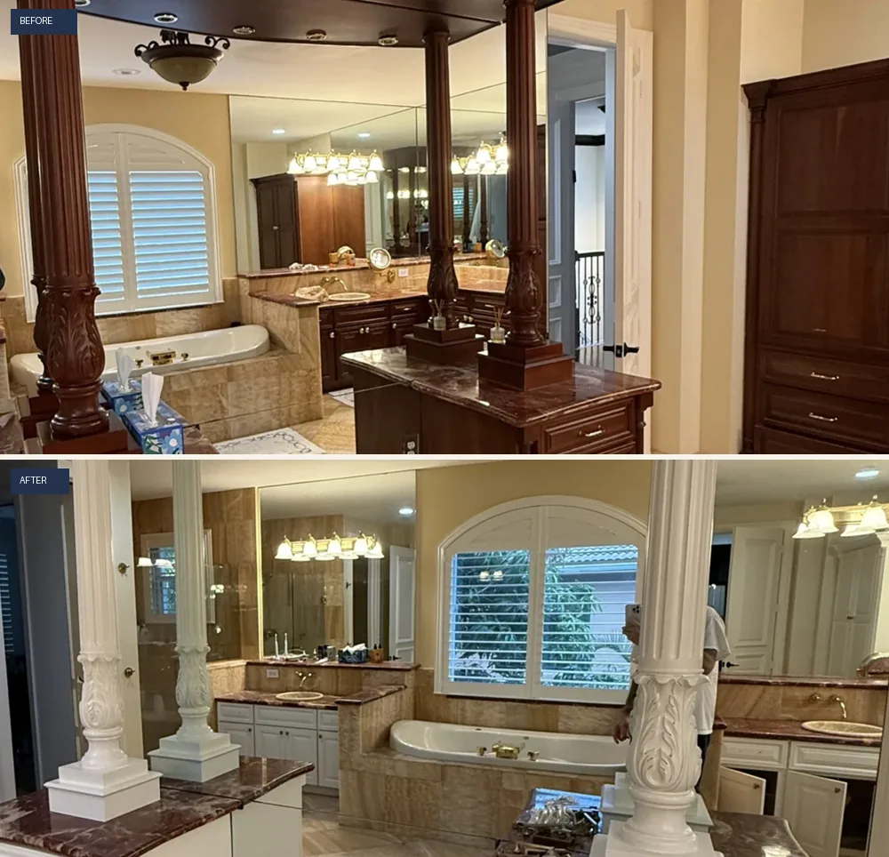 Vanity refresh — before and after